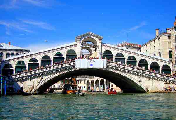 The Rialto bridge. venice italy